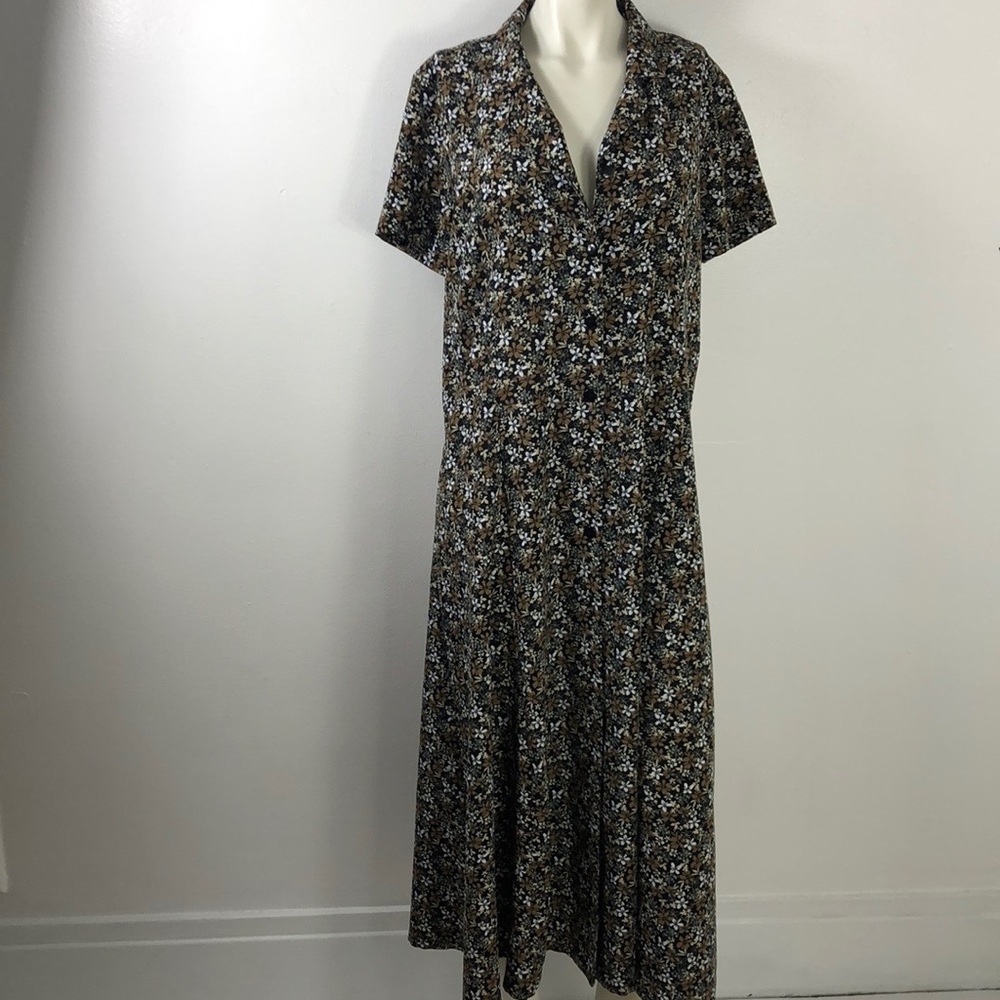 Christopher & Banks Ditsy Print Floral Midi Dress